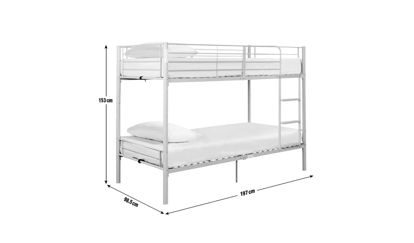 Mason Metal Bunk Bed - Silver